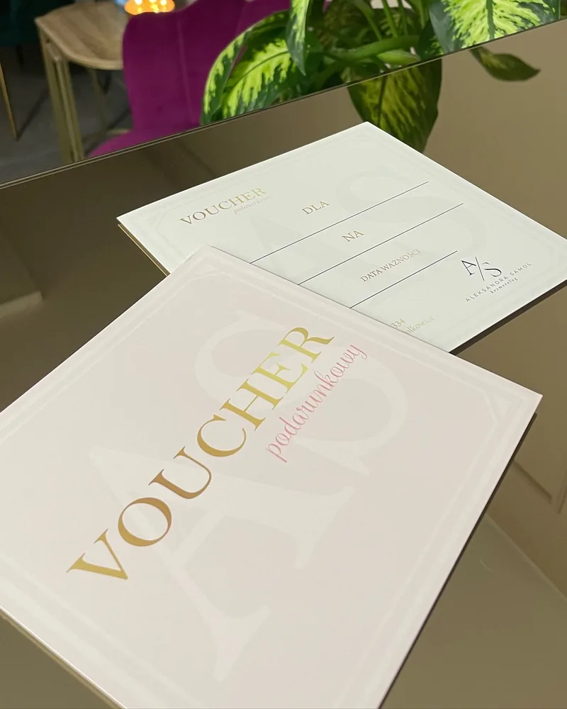 Elegancki voucher podarunkowy Aleksandra Samol